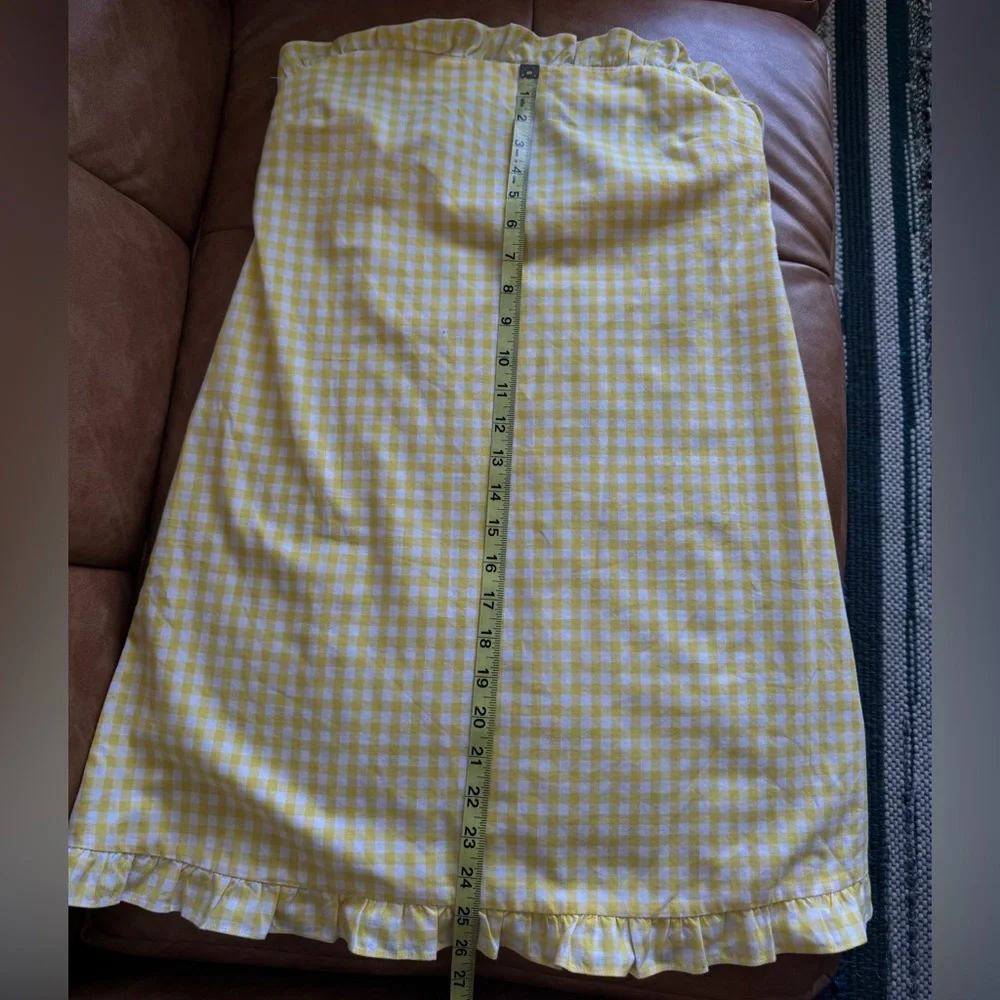Amanda Uprichard Crete Yellow Gingham Dress - Size P - Picture 10 of 10